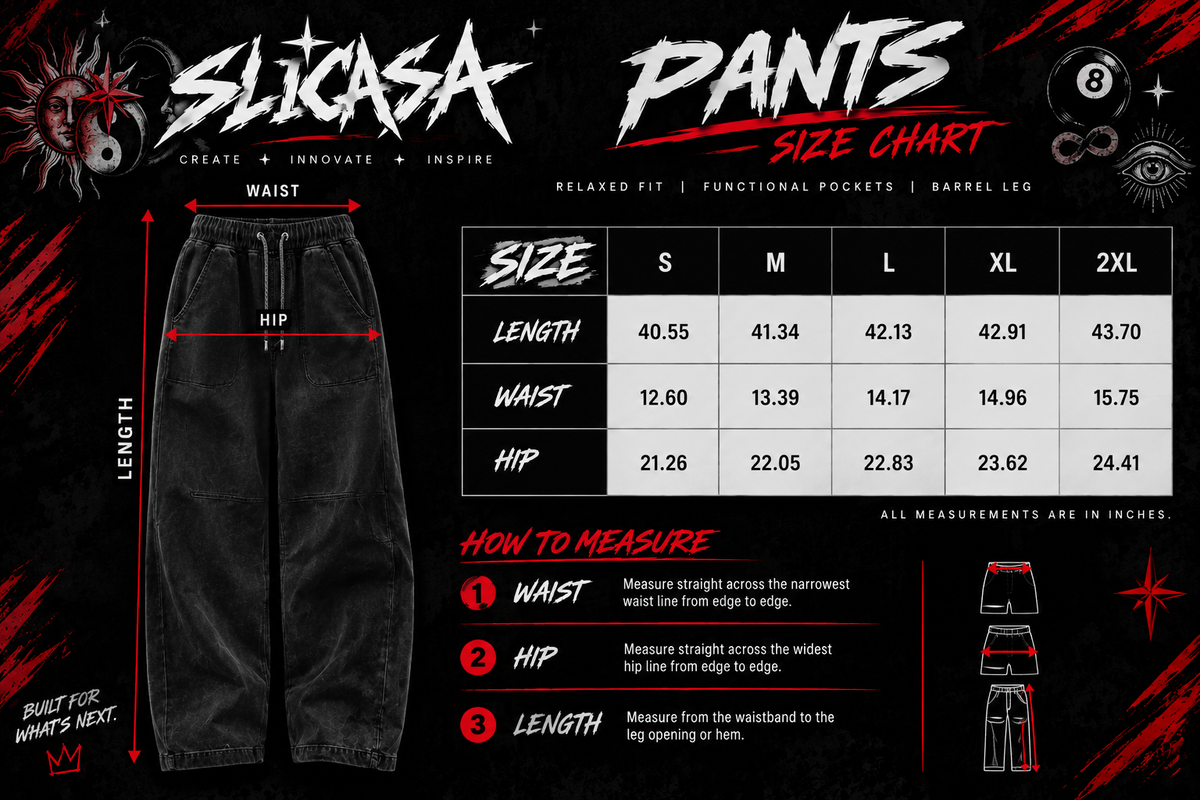 SLICASA Barrel-Leg Sweats